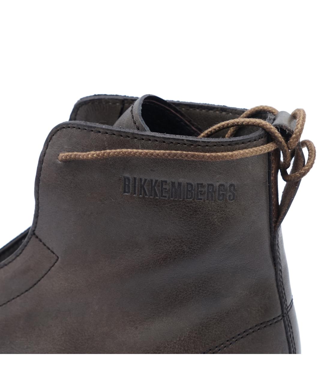 BIKKEMBERGS Коричневые кожаные высокие ботинки, фото 4