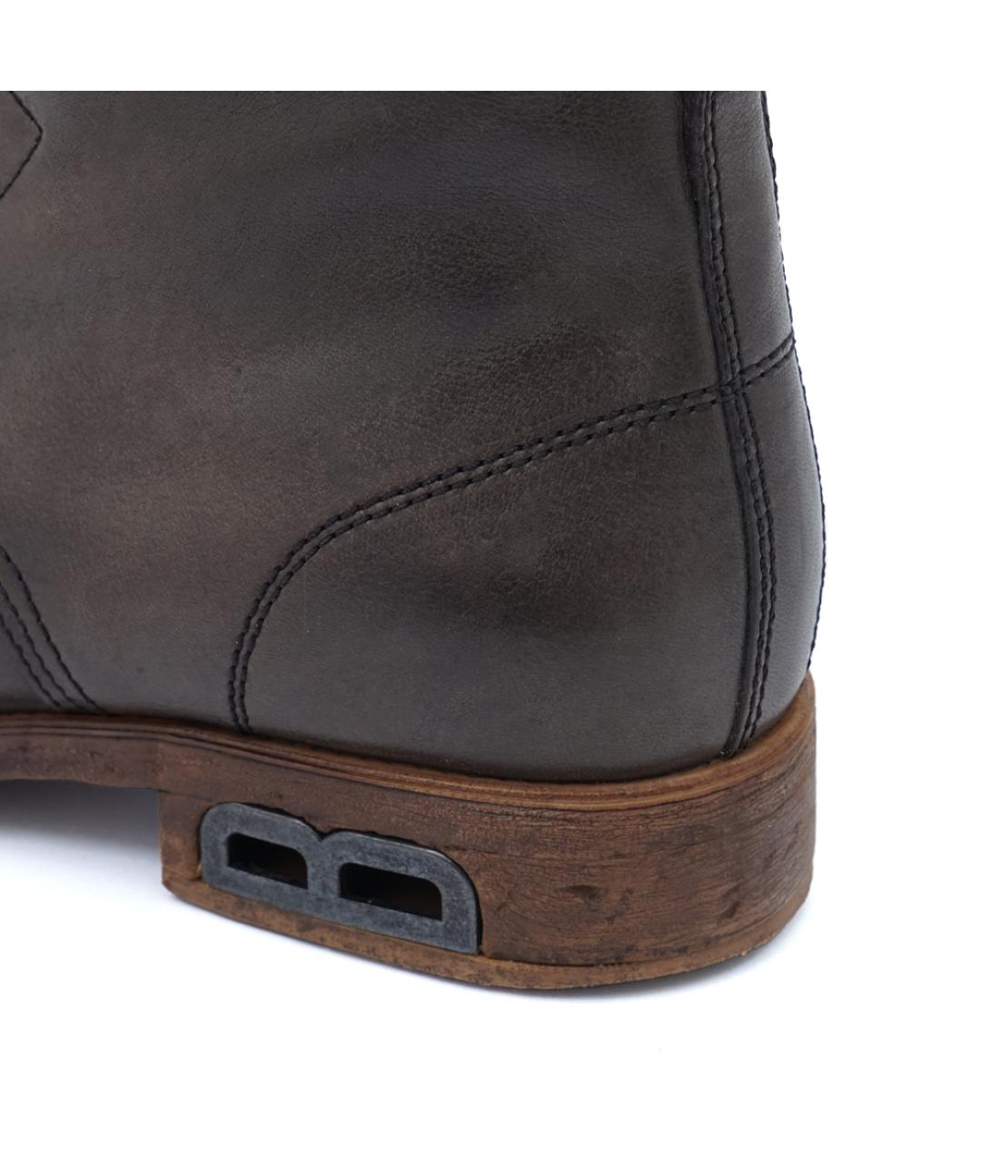 BIKKEMBERGS Коричневые кожаные высокие ботинки, фото 3