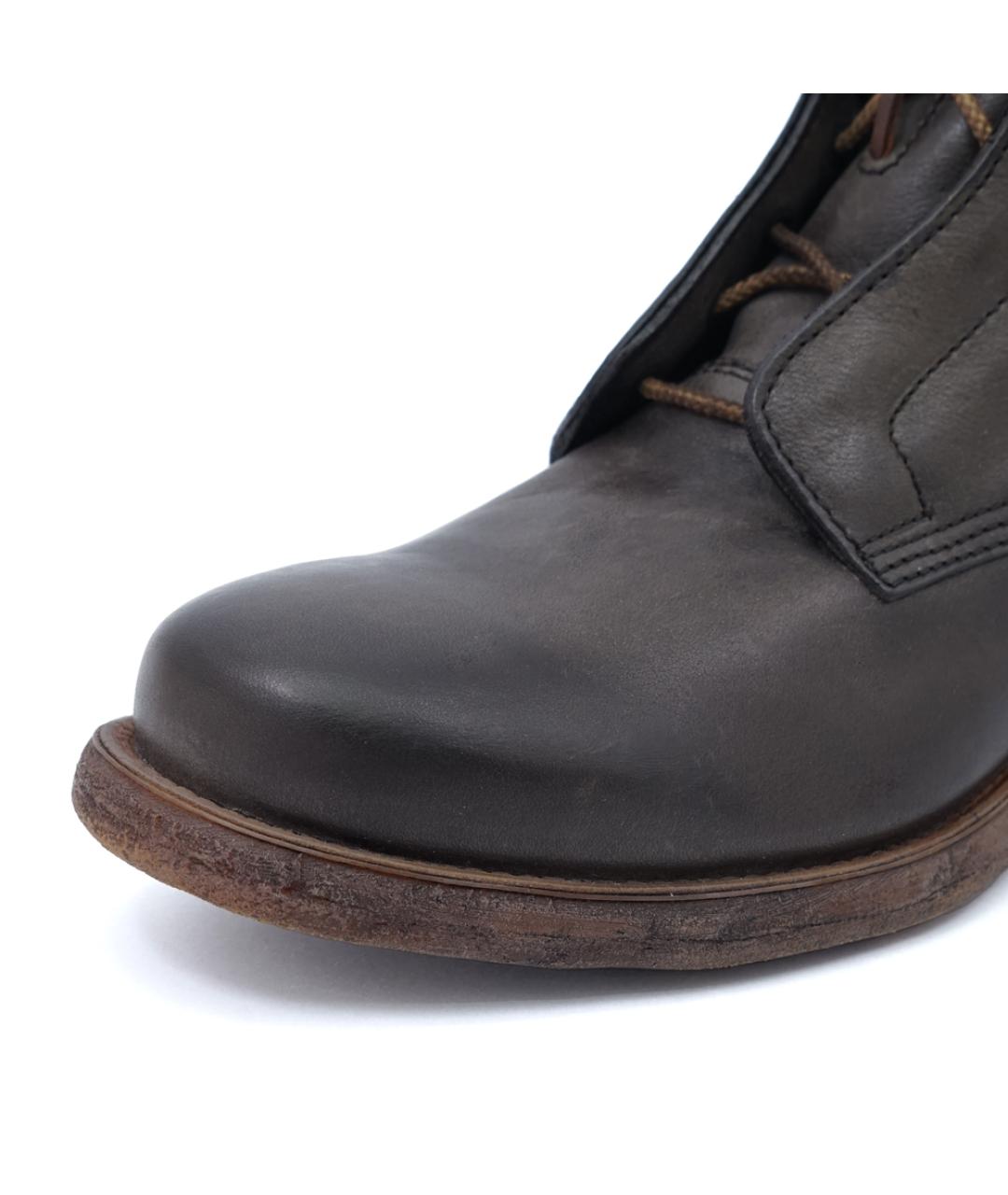 BIKKEMBERGS Коричневые кожаные высокие ботинки, фото 2