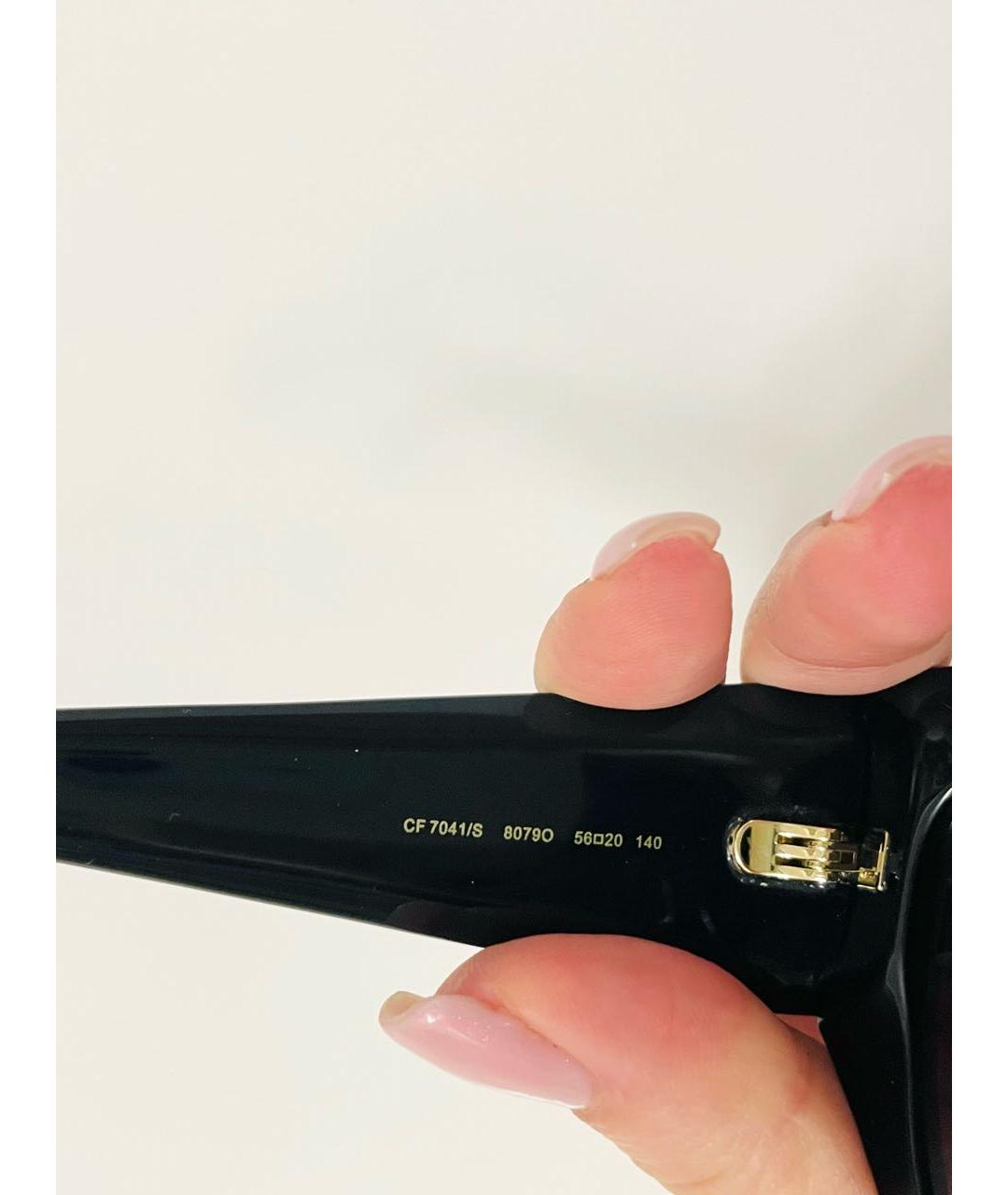 CHIARA FERRAGNI Черные пластиковые солнцезащитные очки, фото 3