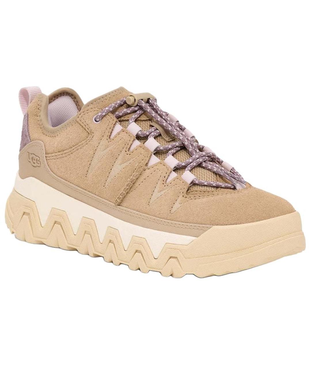 UGG AUSTRALIA Бежевые замшевые кроссовки, фото 2