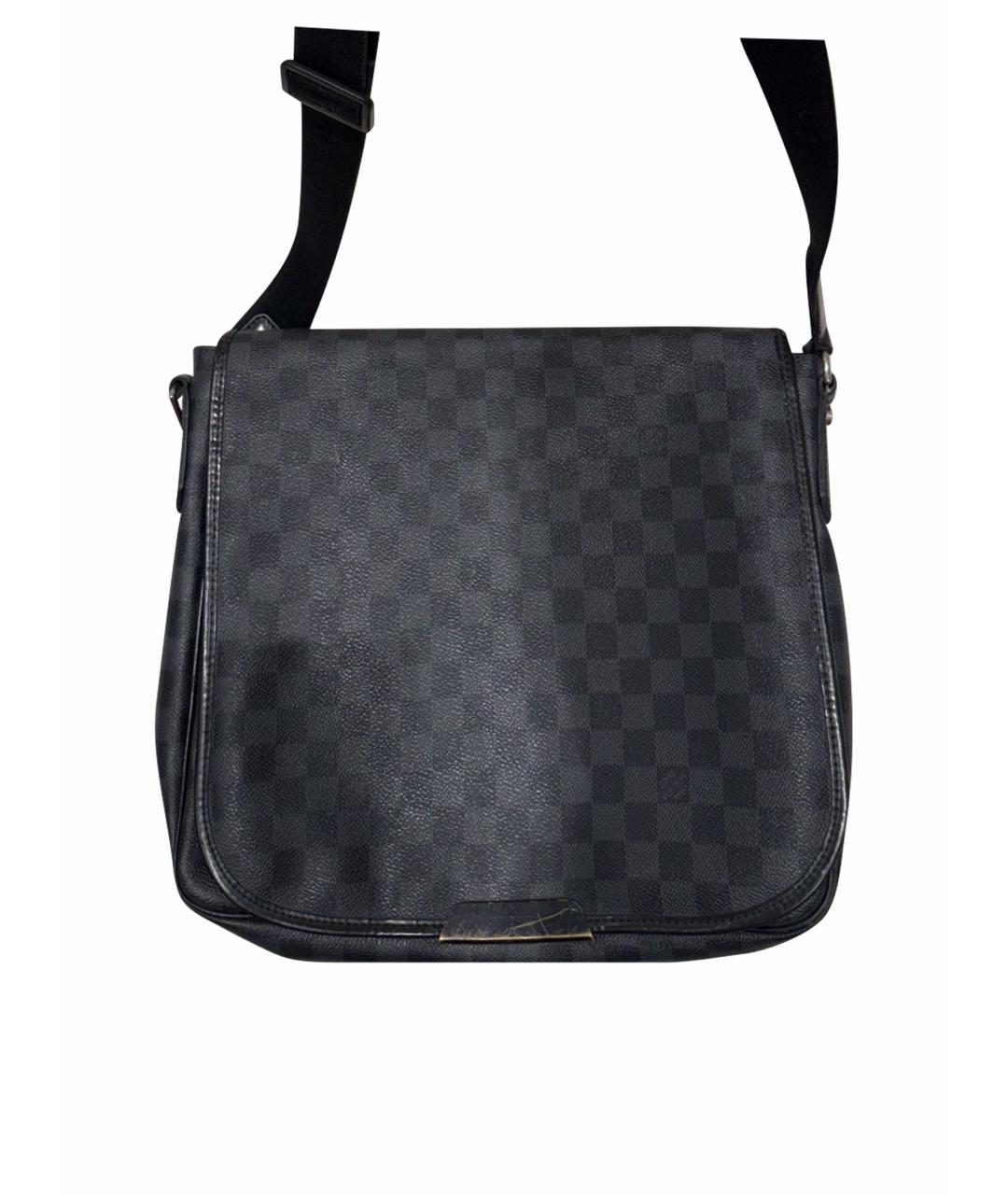 LOUIS VUITTON Темно-синяя кожаная поясная сумка, фото 1