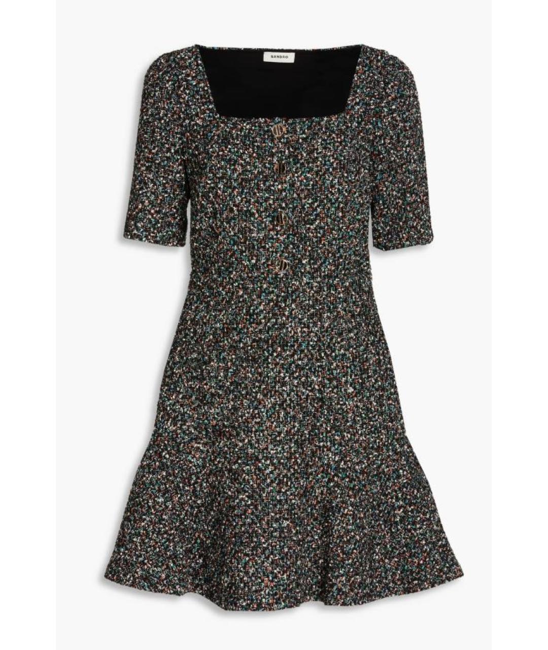 SANDRO Мульти твидовое повседневное платье, фото 9