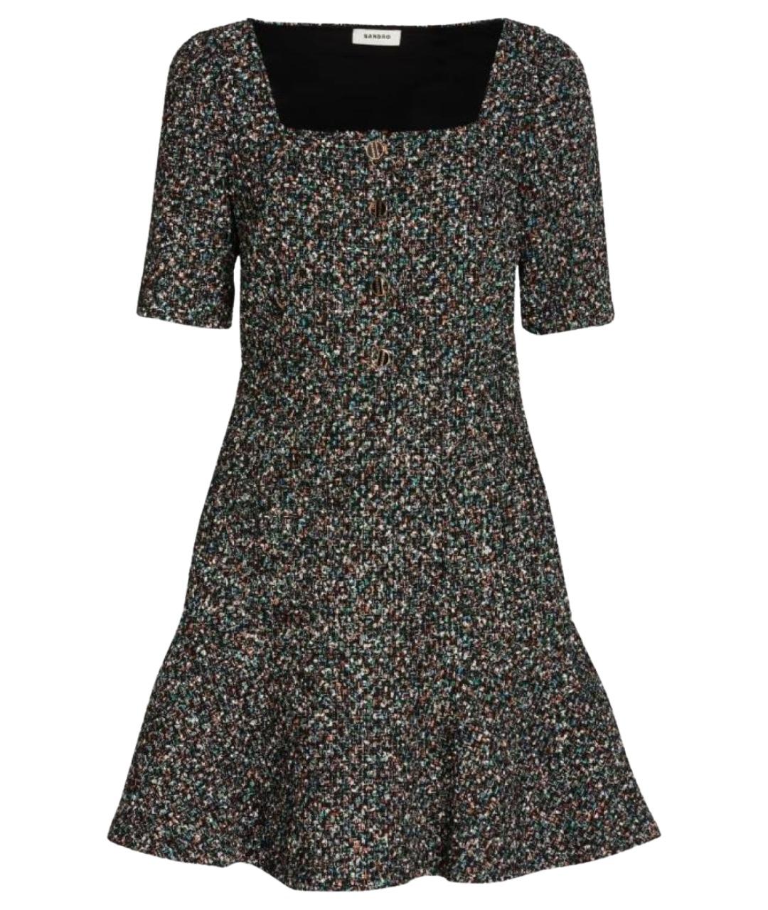 SANDRO Мульти твидовое повседневное платье, фото 1