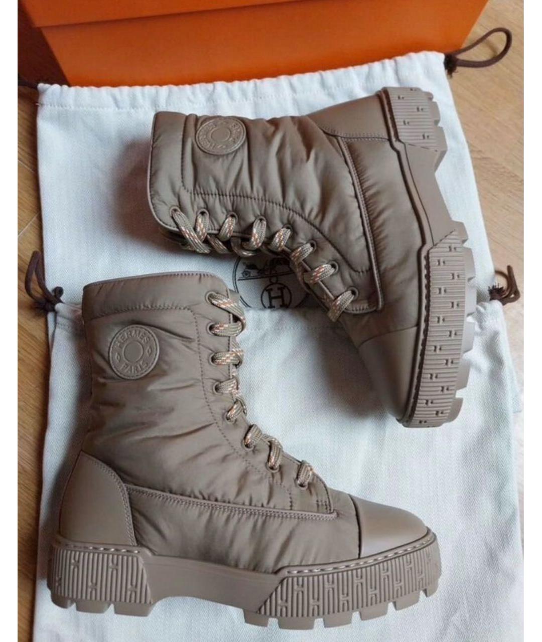 HERMES Бежевые ботинки, фото 3