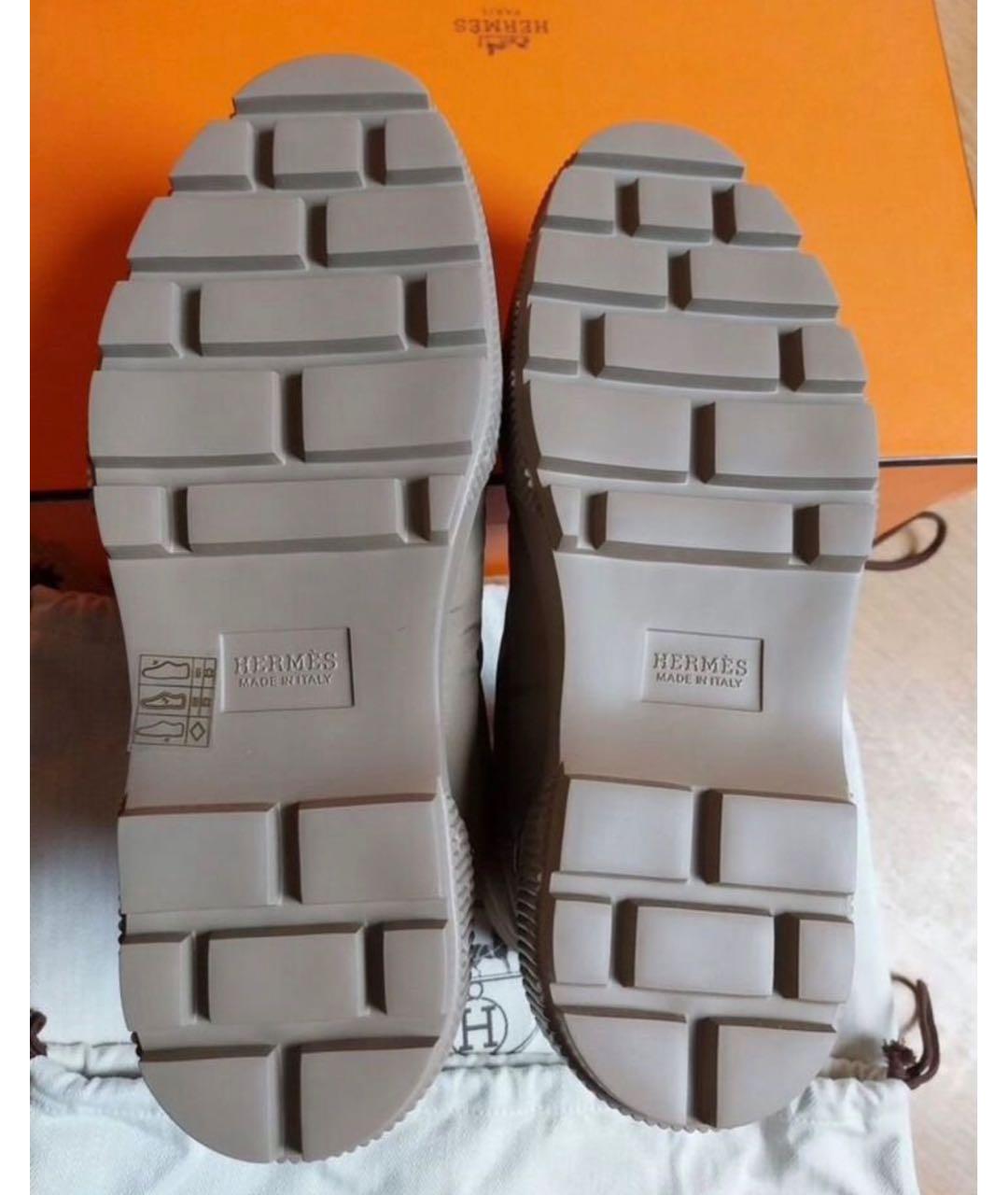 HERMES Бежевые ботинки, фото 6