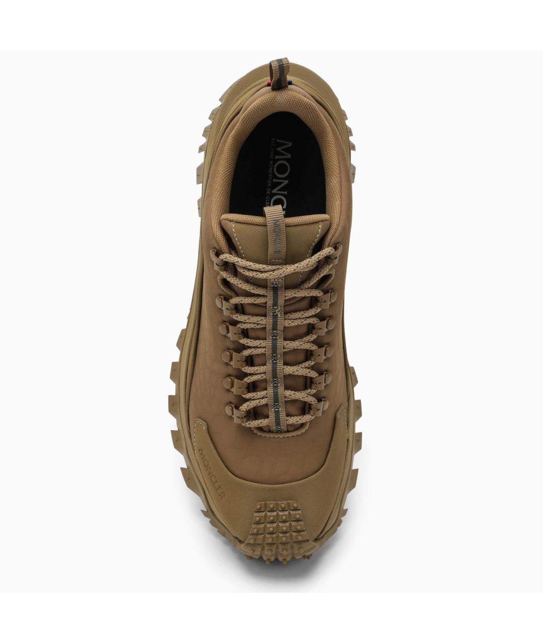 MONCLER Хаки низкие кроссовки / кеды, фото 5