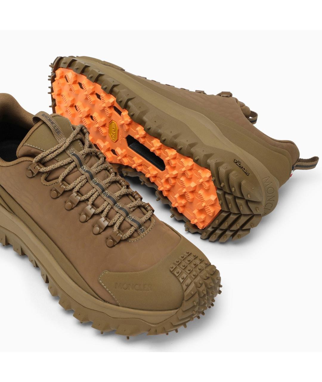 MONCLER Хаки низкие кроссовки / кеды, фото 7