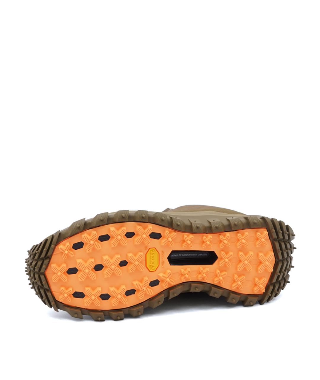 MONCLER Хаки низкие кроссовки / кеды, фото 3