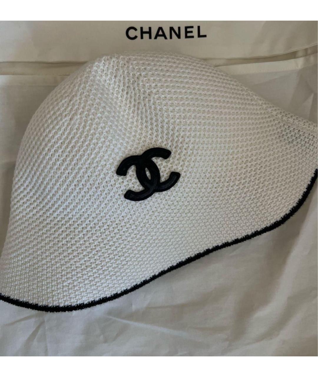 CHANEL Белая хлопковая панама, фото 5