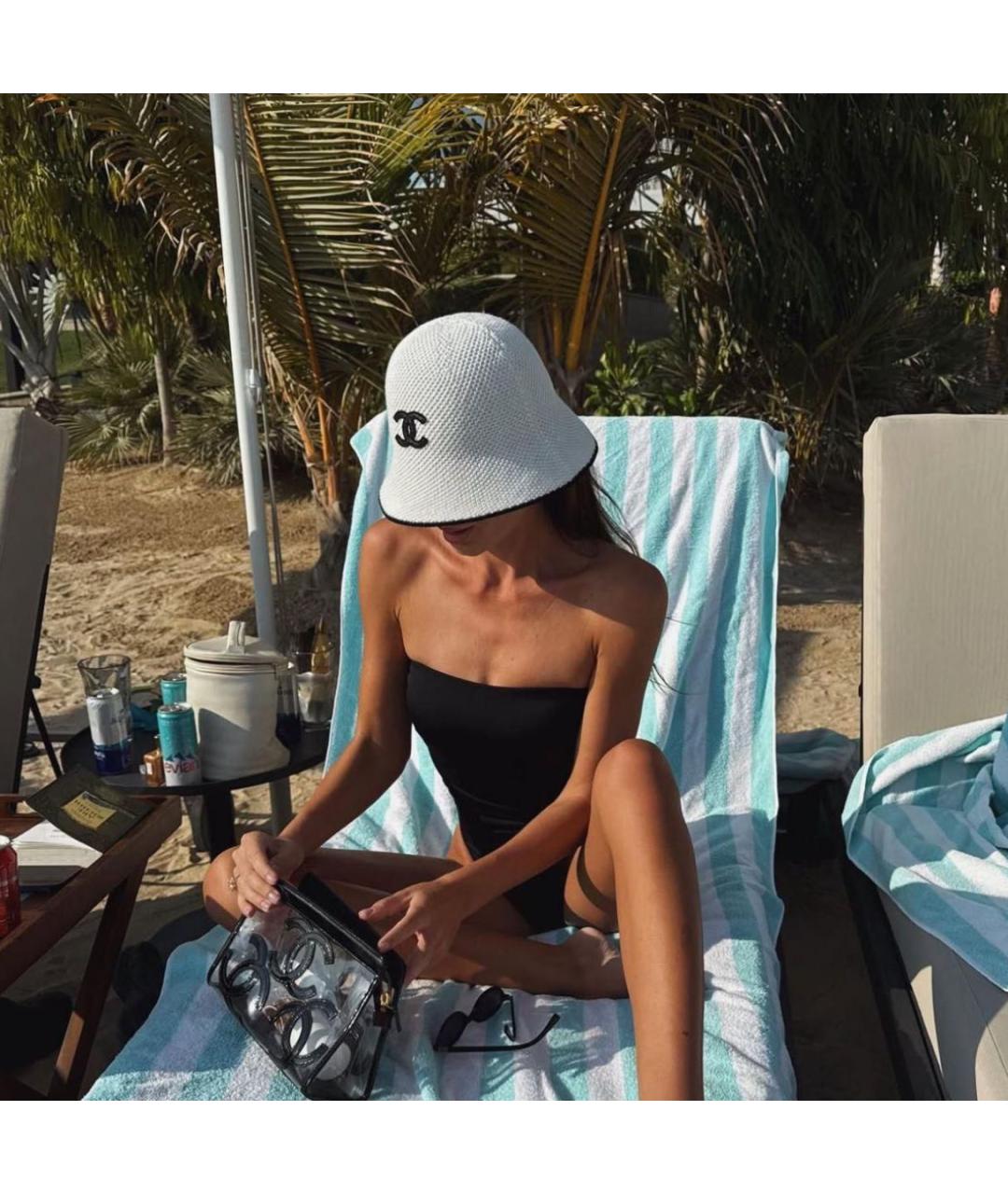 CHANEL Белая хлопковая панама, фото 4