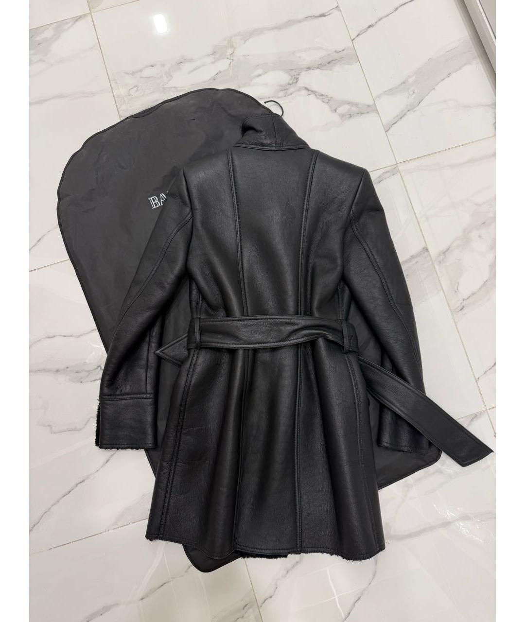 BALMAIN Черная кожаная дубленка, фото 5