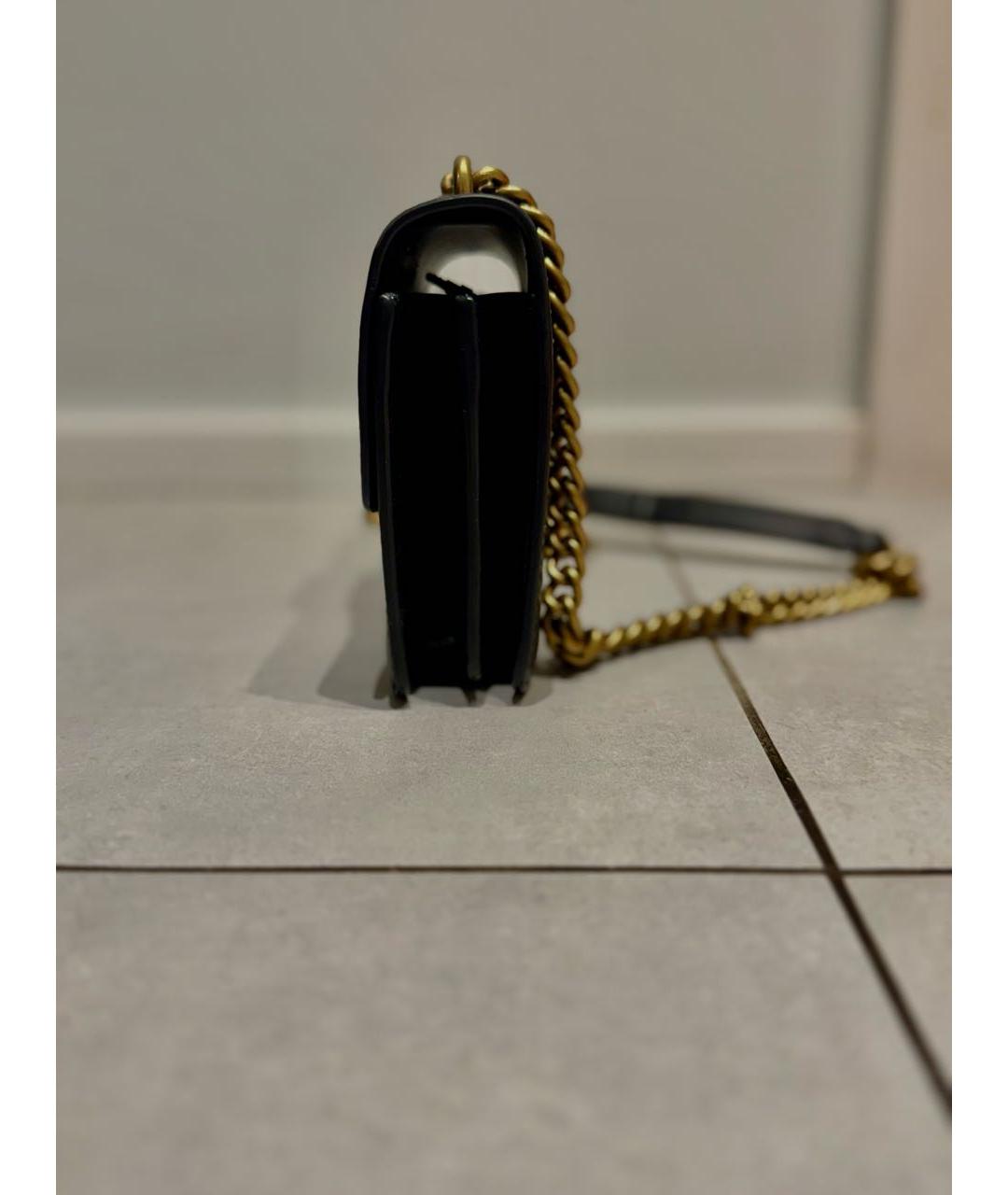 PINKO Черная кожаная сумка с короткими ручками, фото 6