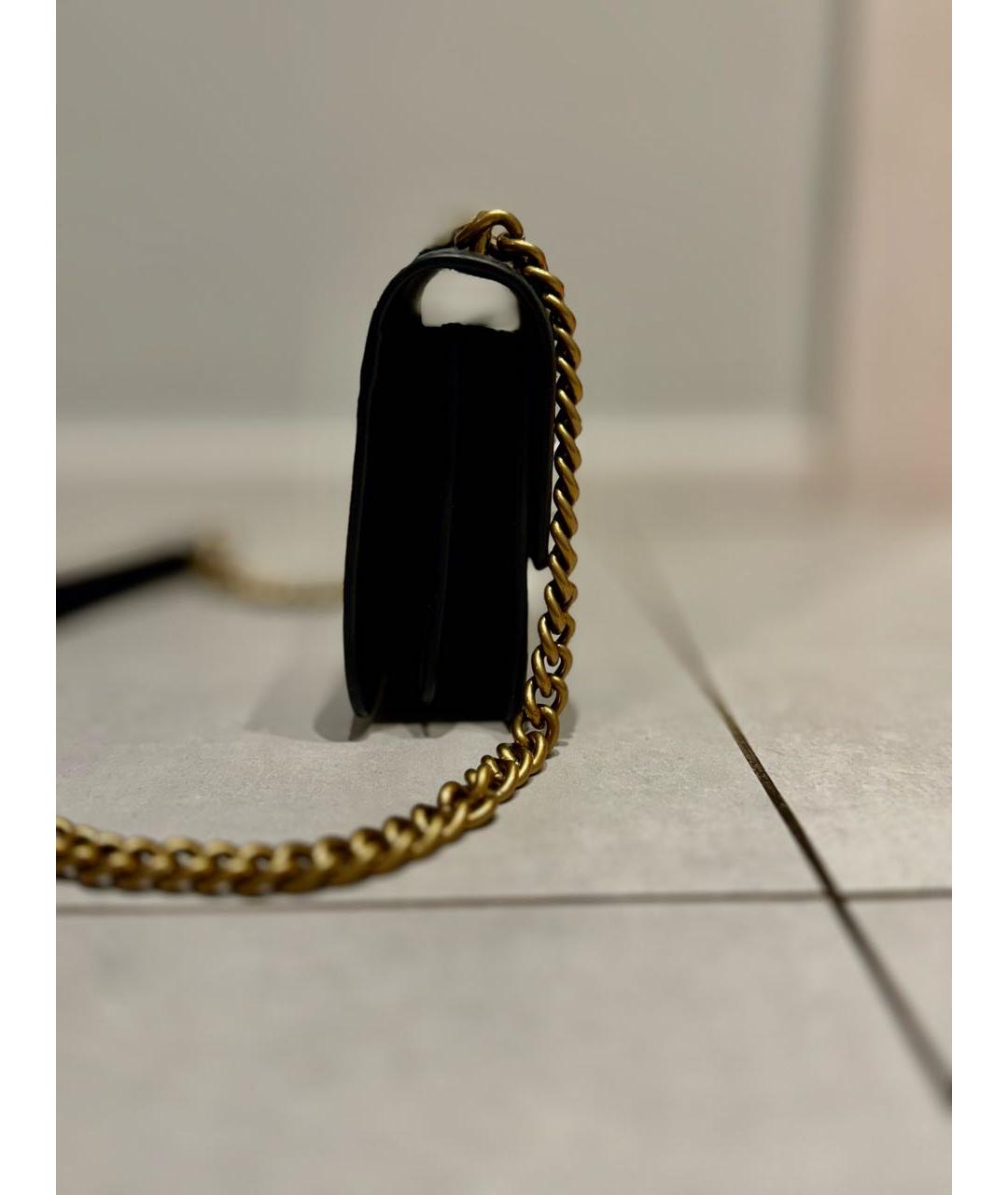 PINKO Черная кожаная сумка с короткими ручками, фото 5