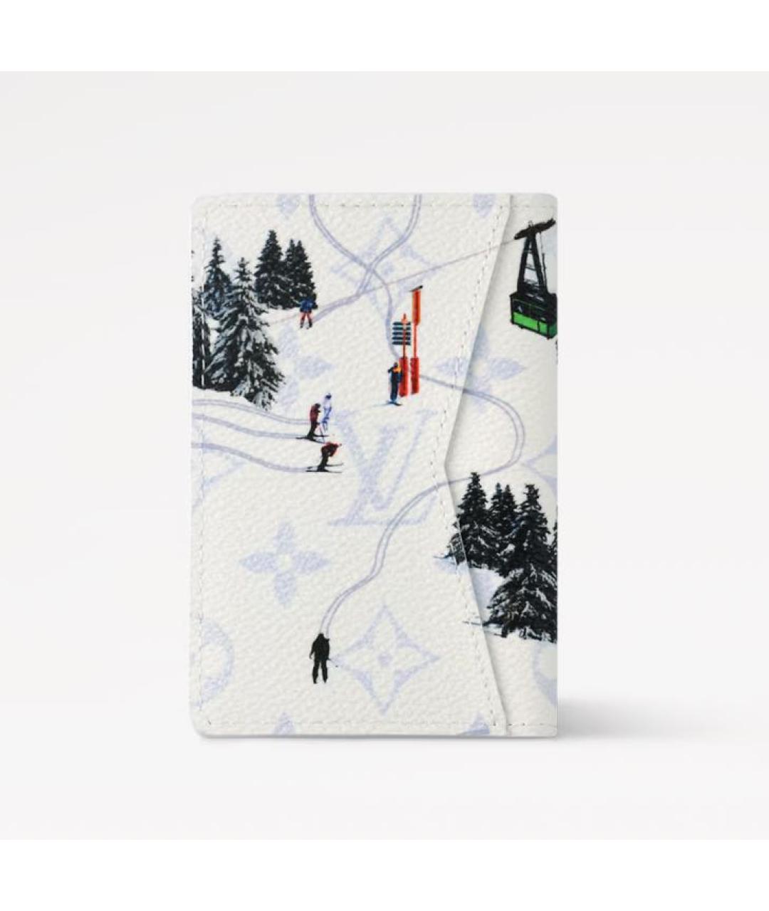 LOUIS VUITTON Белый кожаный кошелек, фото 5