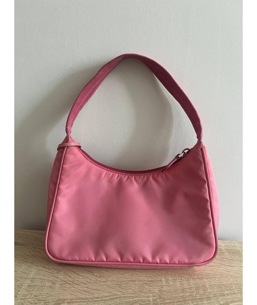 PRADA Розовая тканевая сумка с короткими ручками, фото 2