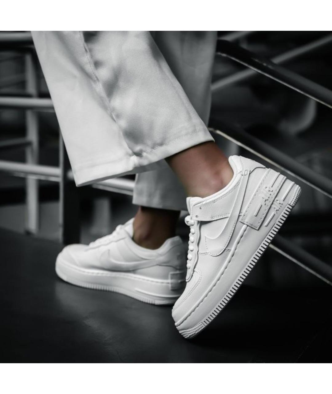 NIKE Белые кожаные кроссовки, фото 8