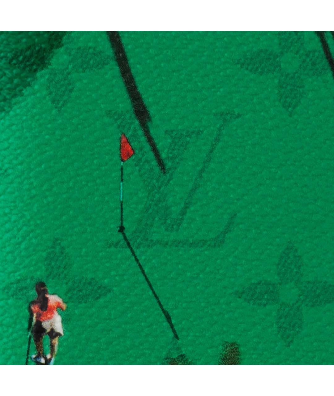 LOUIS VUITTON Зеленый кожаный кошелек, фото 4