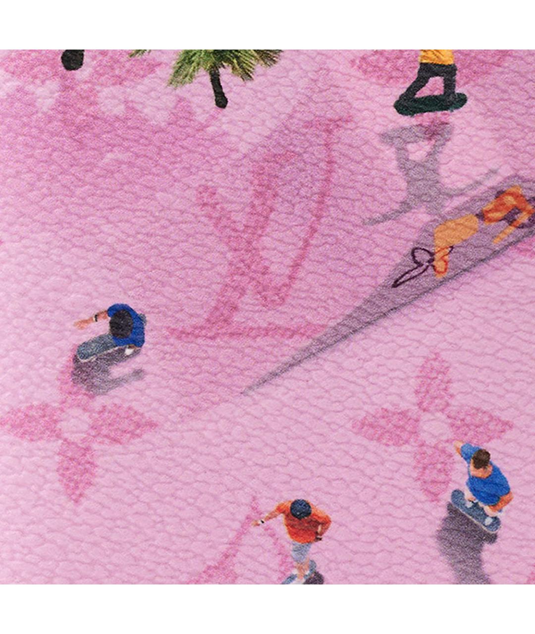 LOUIS VUITTON Розовый кожаный кошелек, фото 4