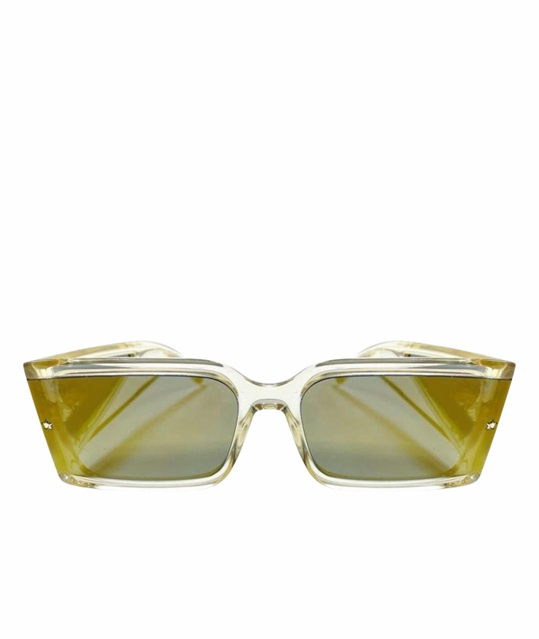 CHIARA FERRAGNI Золотые пластиковые солнцезащитные очки, фото 1