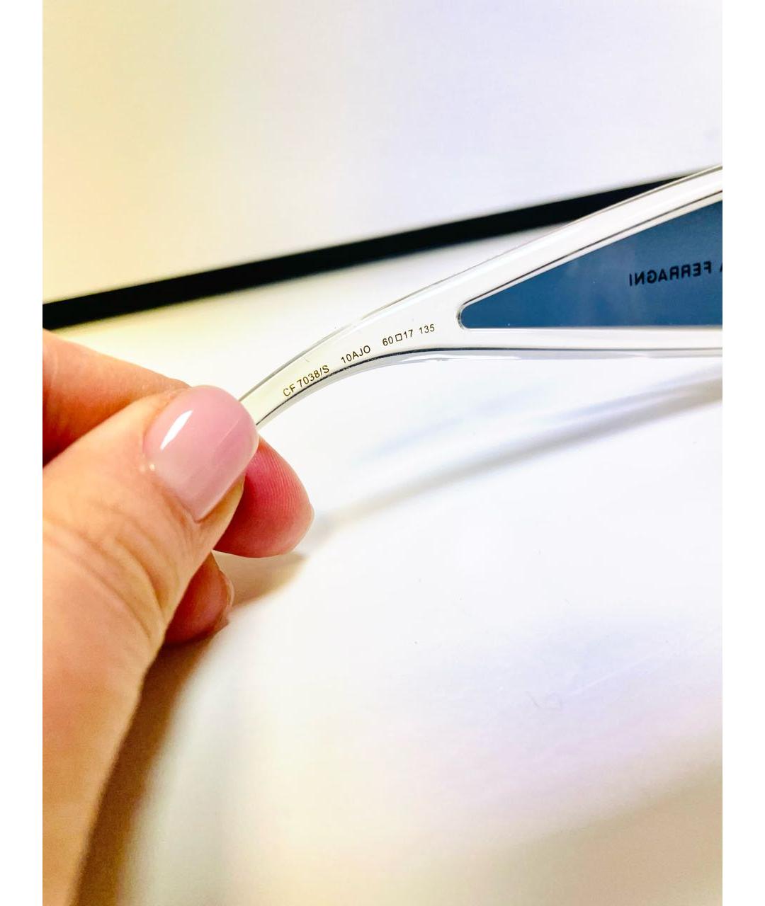 CHIARA FERRAGNI Золотые пластиковые солнцезащитные очки, фото 4