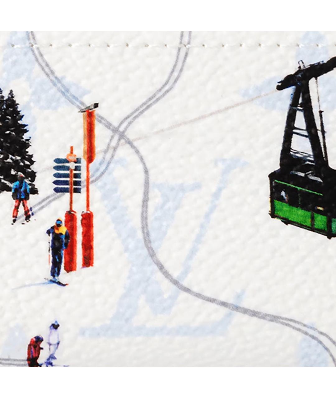 LOUIS VUITTON Белый кожаный кардхолдер, фото 4