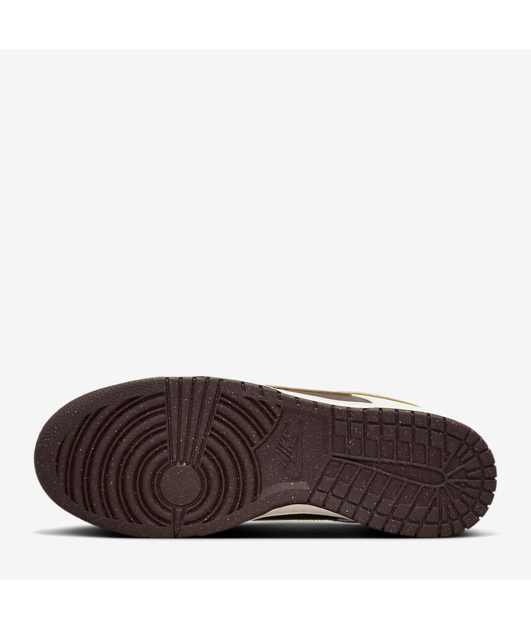 NIKE Коричневые кожаные низкие кроссовки / кеды, фото 5