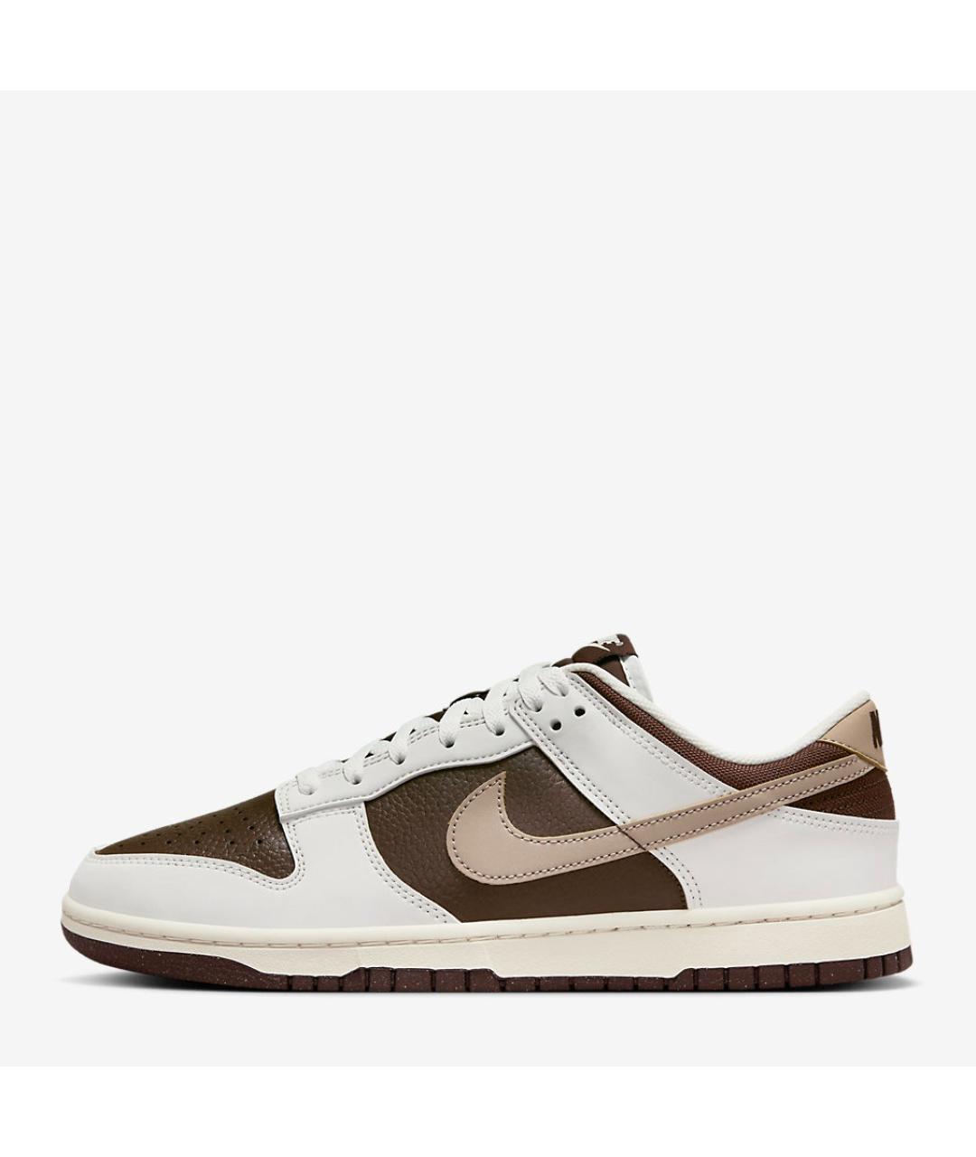 NIKE Коричневые кожаные низкие кроссовки / кеды, фото 6