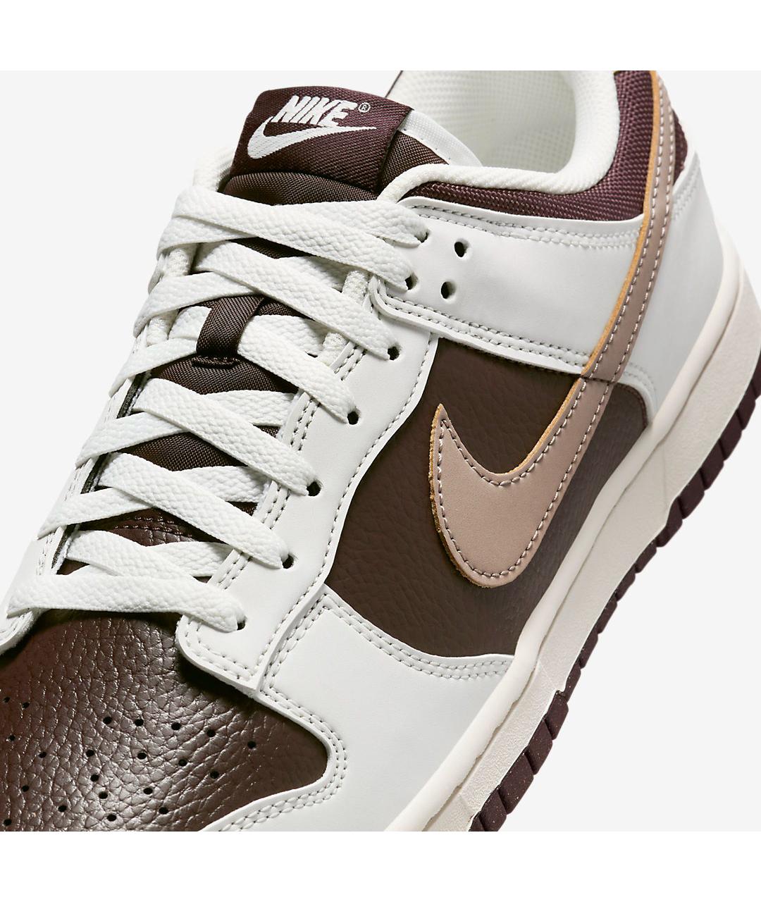 NIKE Коричневые кожаные низкие кроссовки / кеды, фото 7