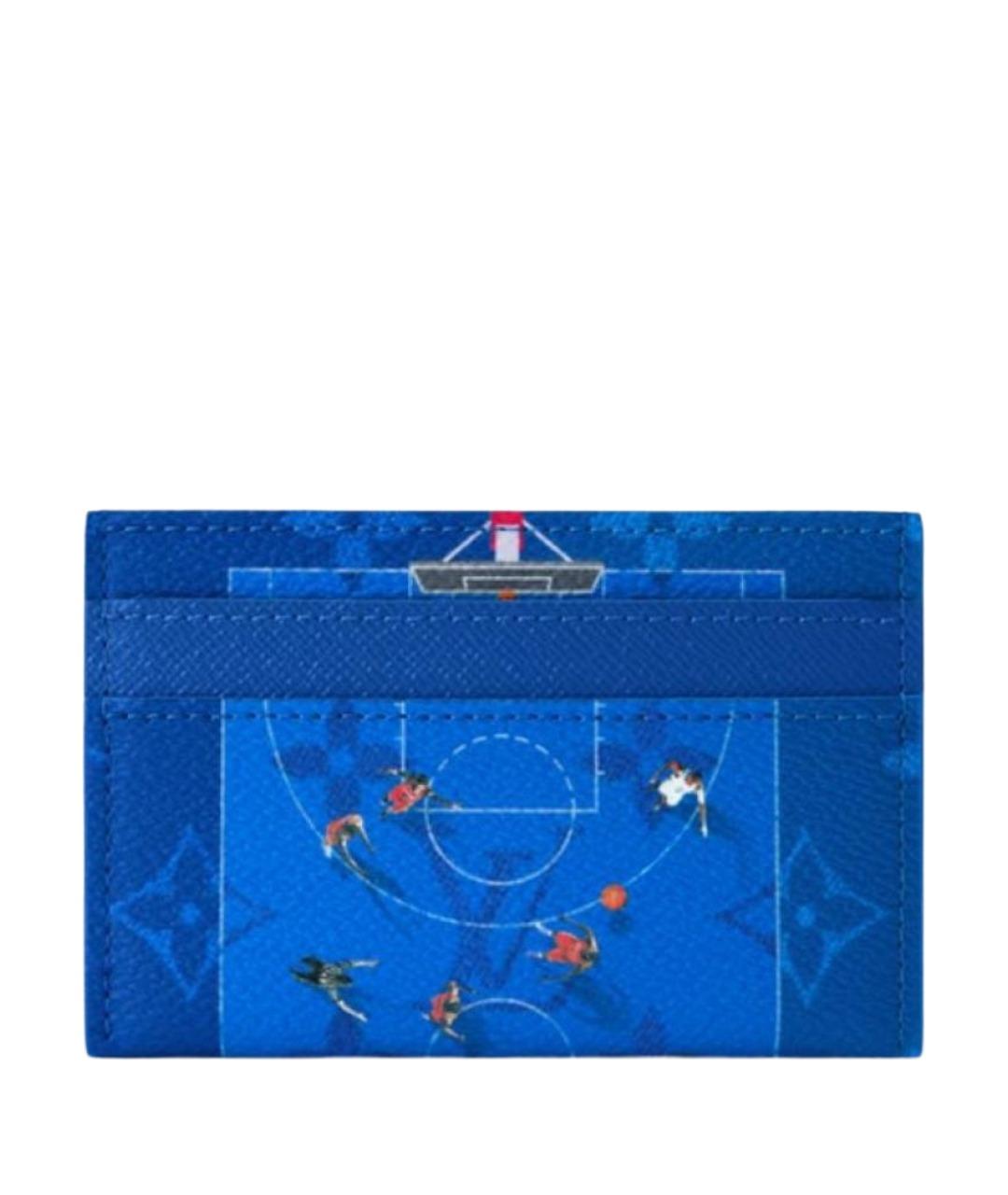 LOUIS VUITTON Синий кожаный кардхолдер, фото 1