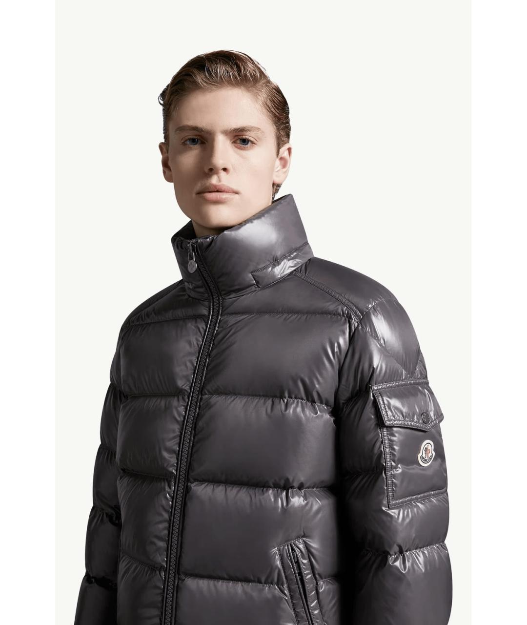 MONCLER Черная полиамидовая куртка, фото 2