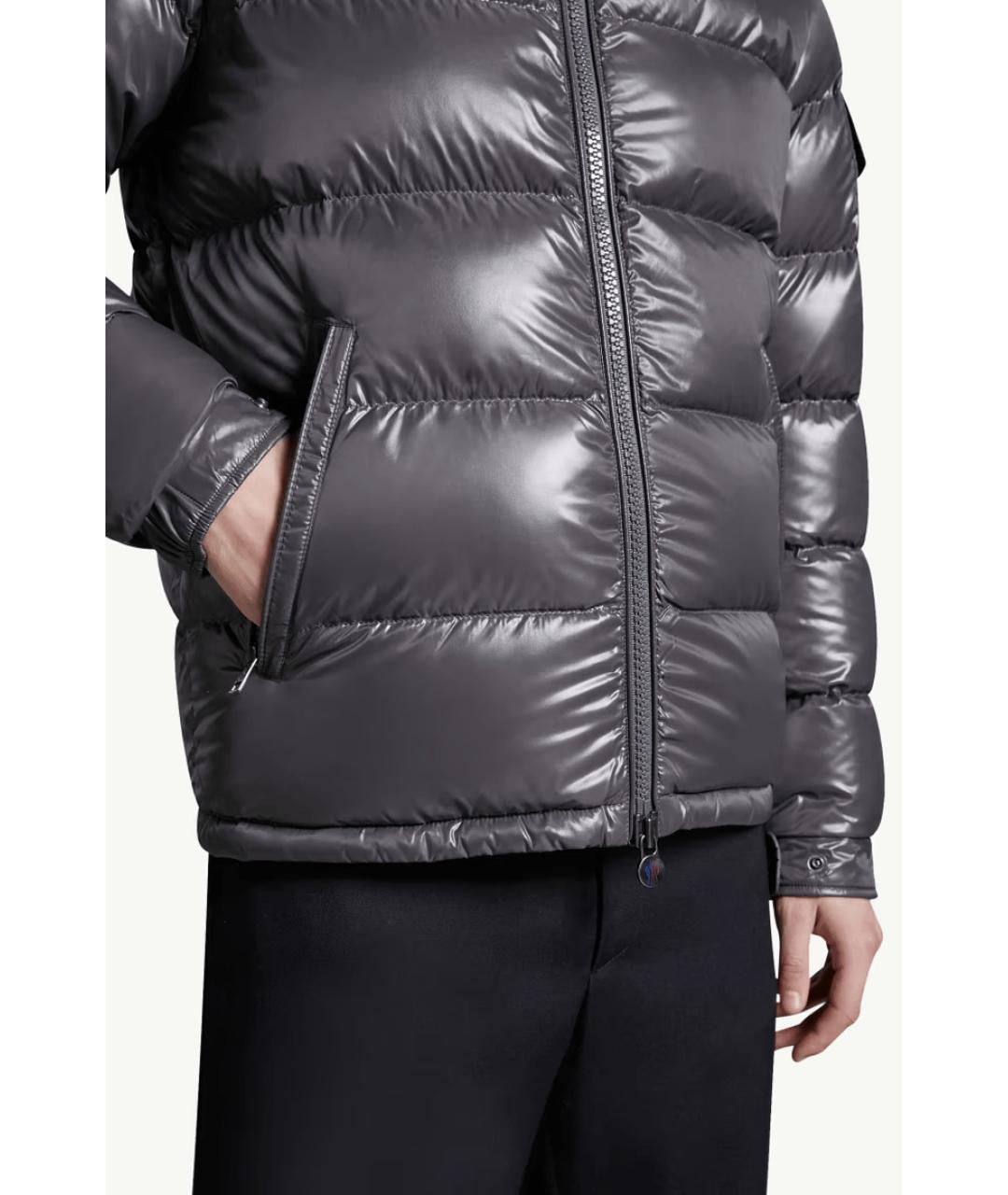 MONCLER Черная полиамидовая куртка, фото 4