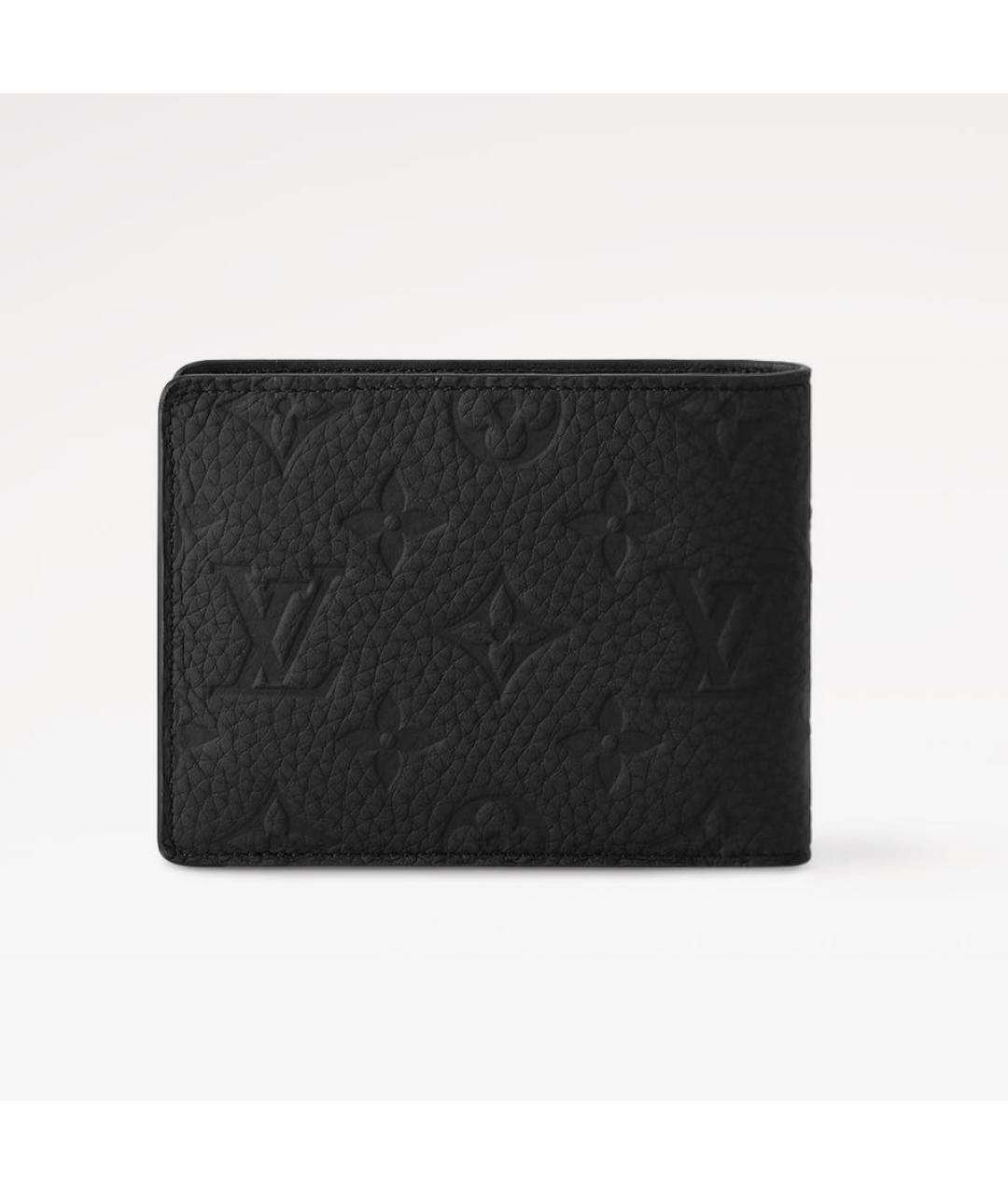 LOUIS VUITTON Черный кожаный кошелек, фото 6