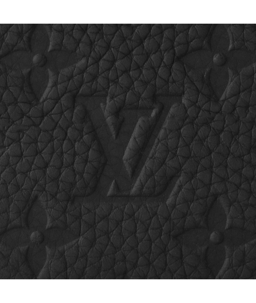 LOUIS VUITTON Черный кожаный кошелек, фото 5