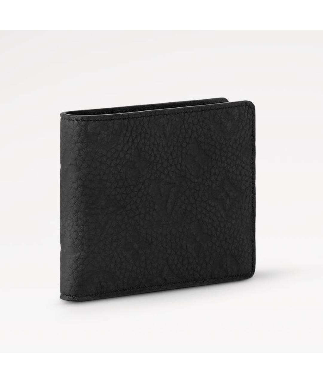 LOUIS VUITTON Черный кожаный кошелек, фото 2