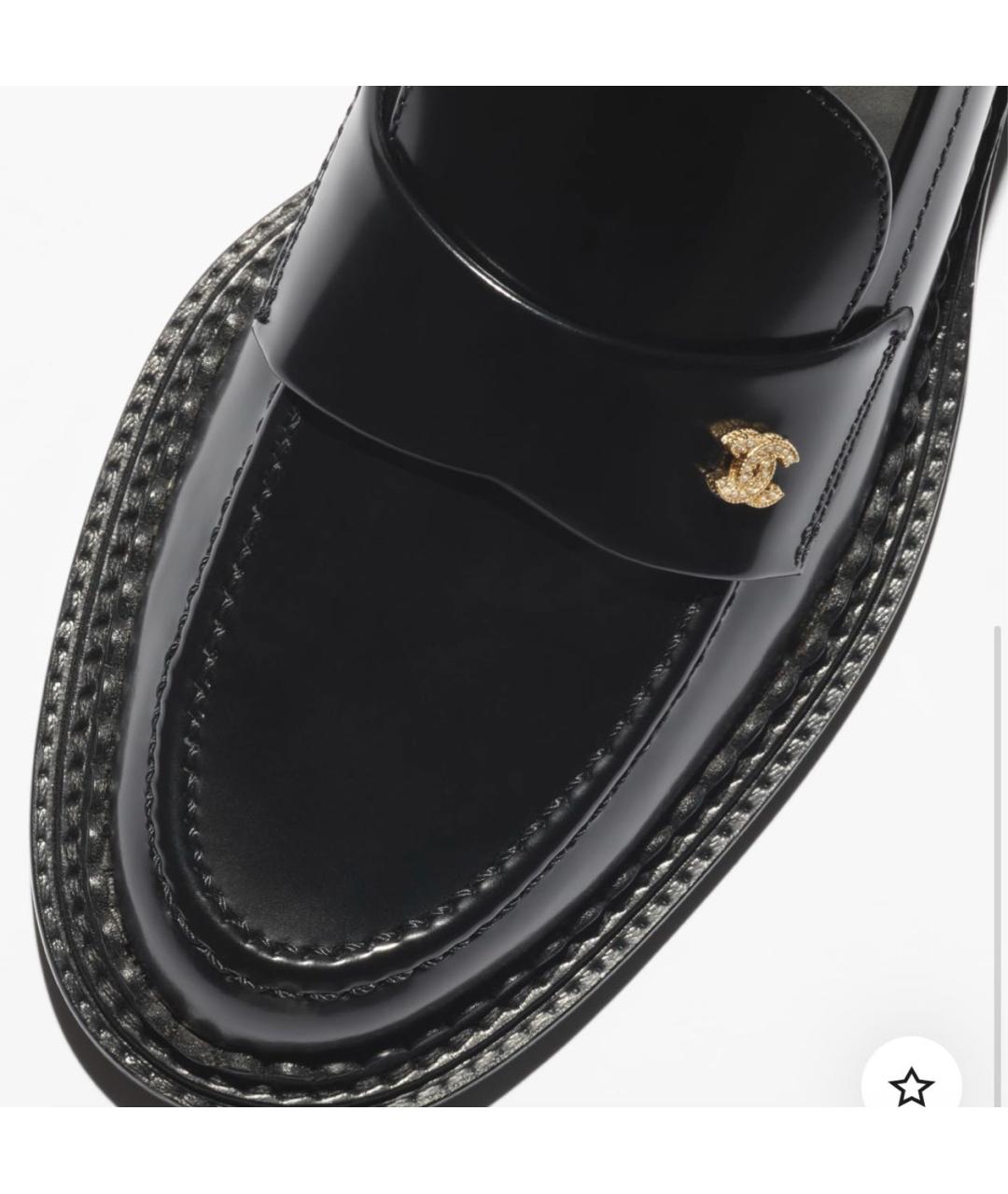 CHANEL Черные лоферы из лакированной кожи, фото 2