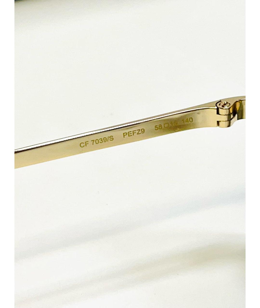 CHIARA FERRAGNI Бирюзовые металлические солнцезащитные очки, фото 7