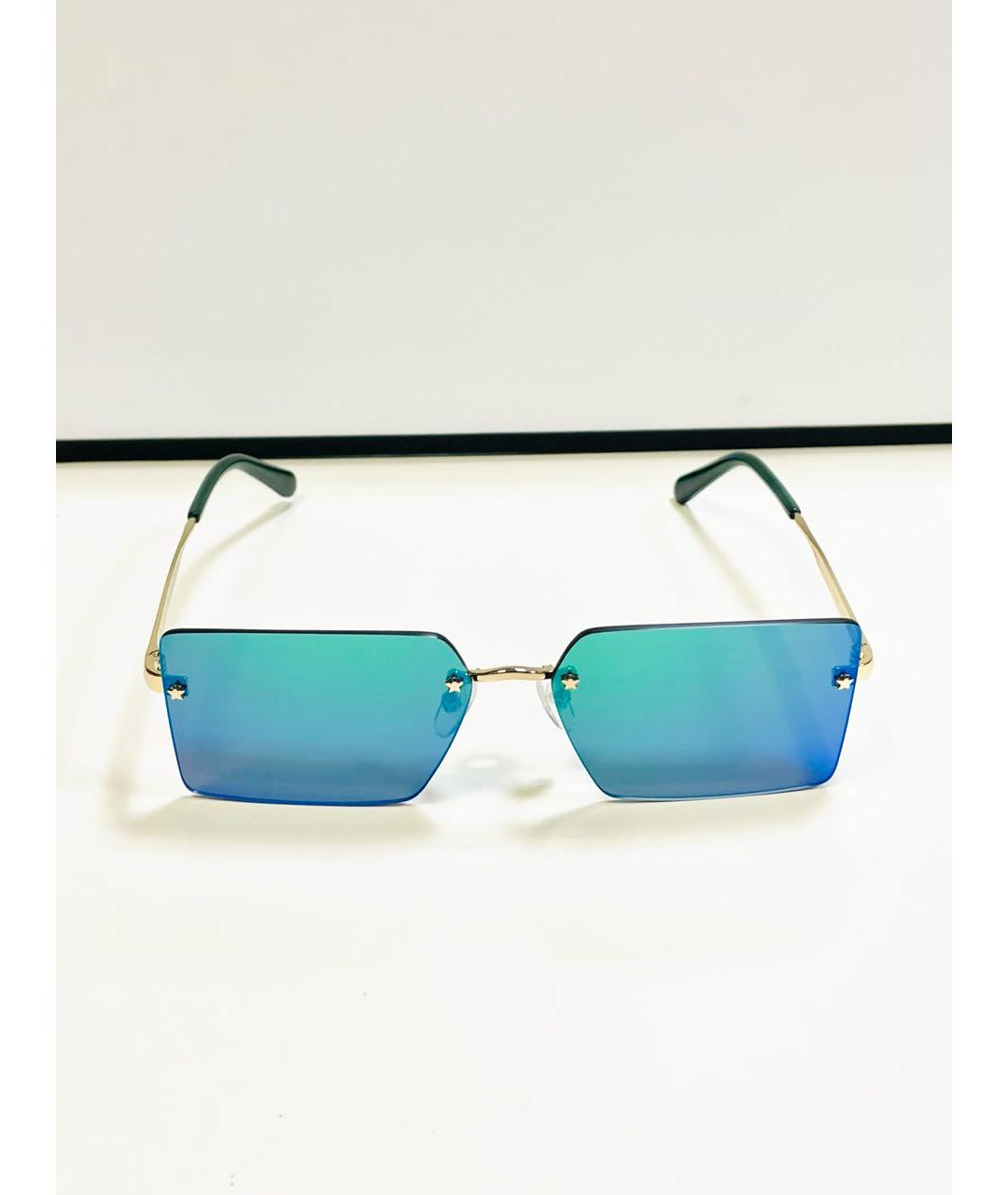 CHIARA FERRAGNI Бирюзовые металлические солнцезащитные очки, фото 9