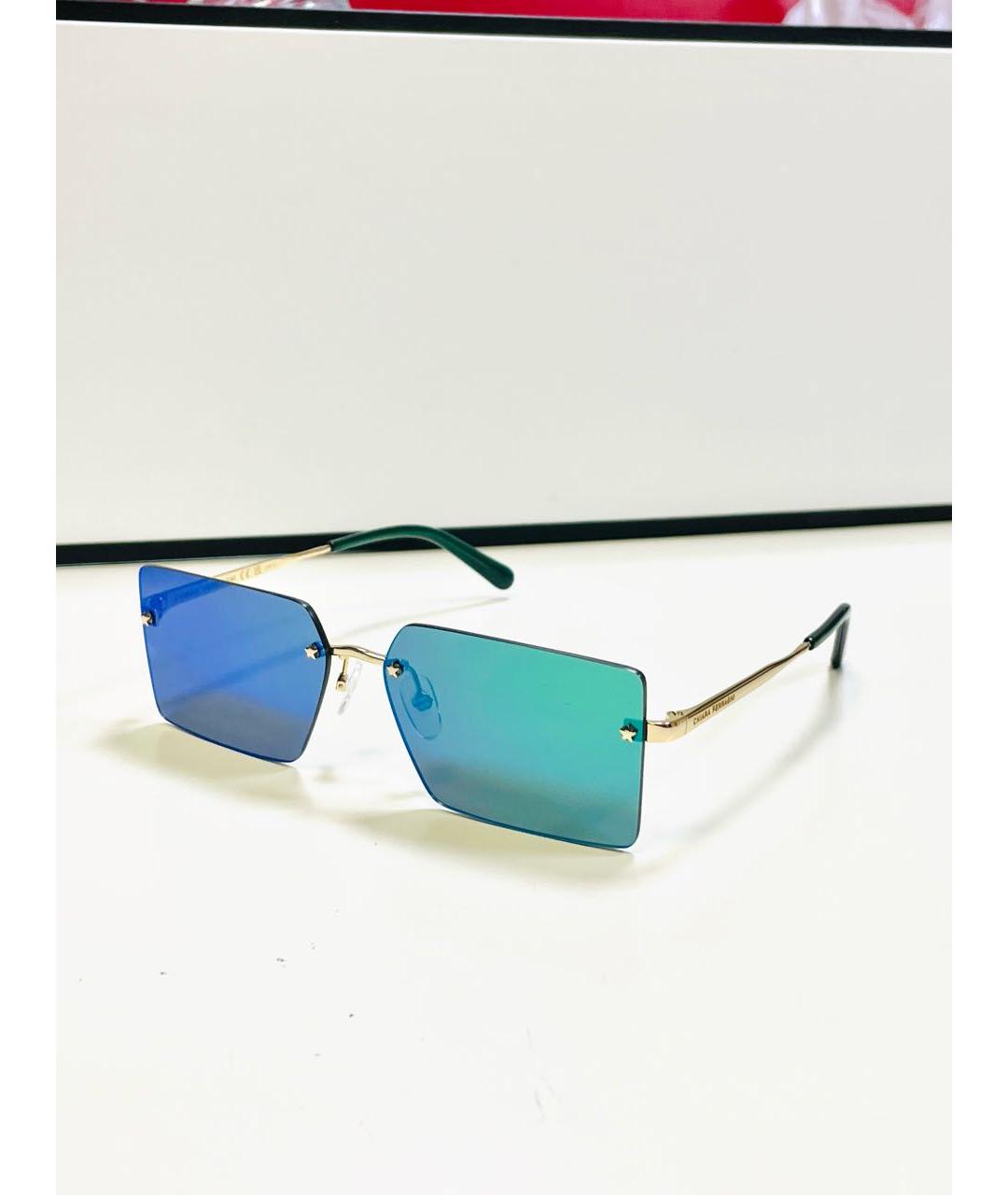 CHIARA FERRAGNI Бирюзовые металлические солнцезащитные очки, фото 5