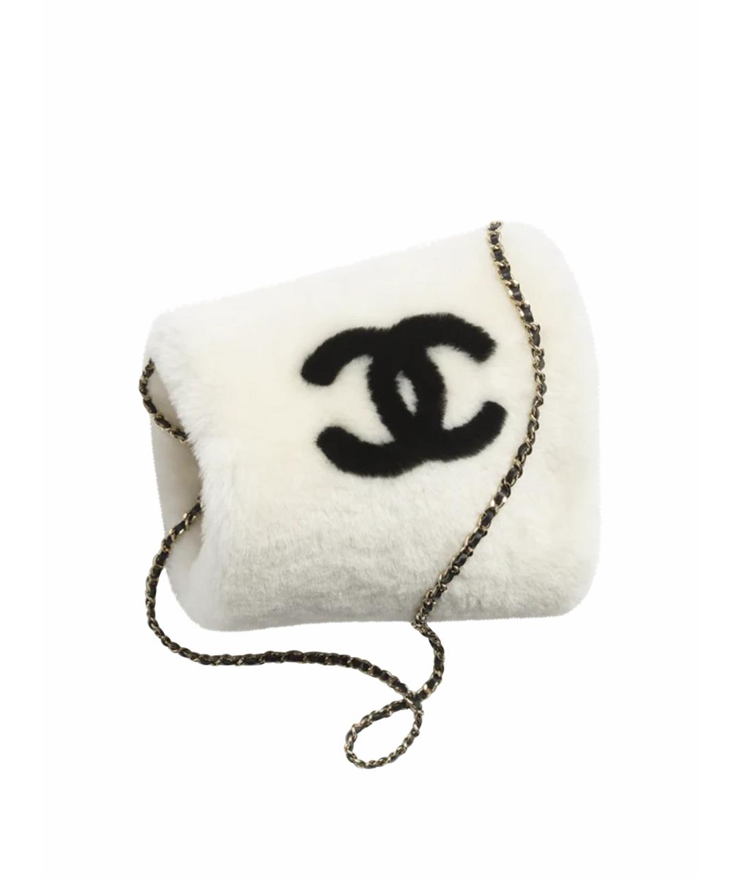 CHANEL Белые шерстяные варежки, фото 1