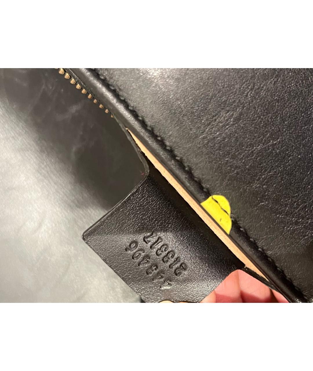 GUCCI Черная кожаная сумка через плечо, фото 7