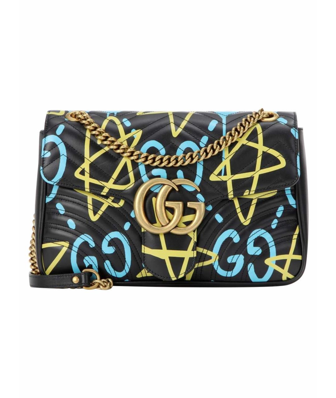 GUCCI Черная кожаная сумка через плечо, фото 1