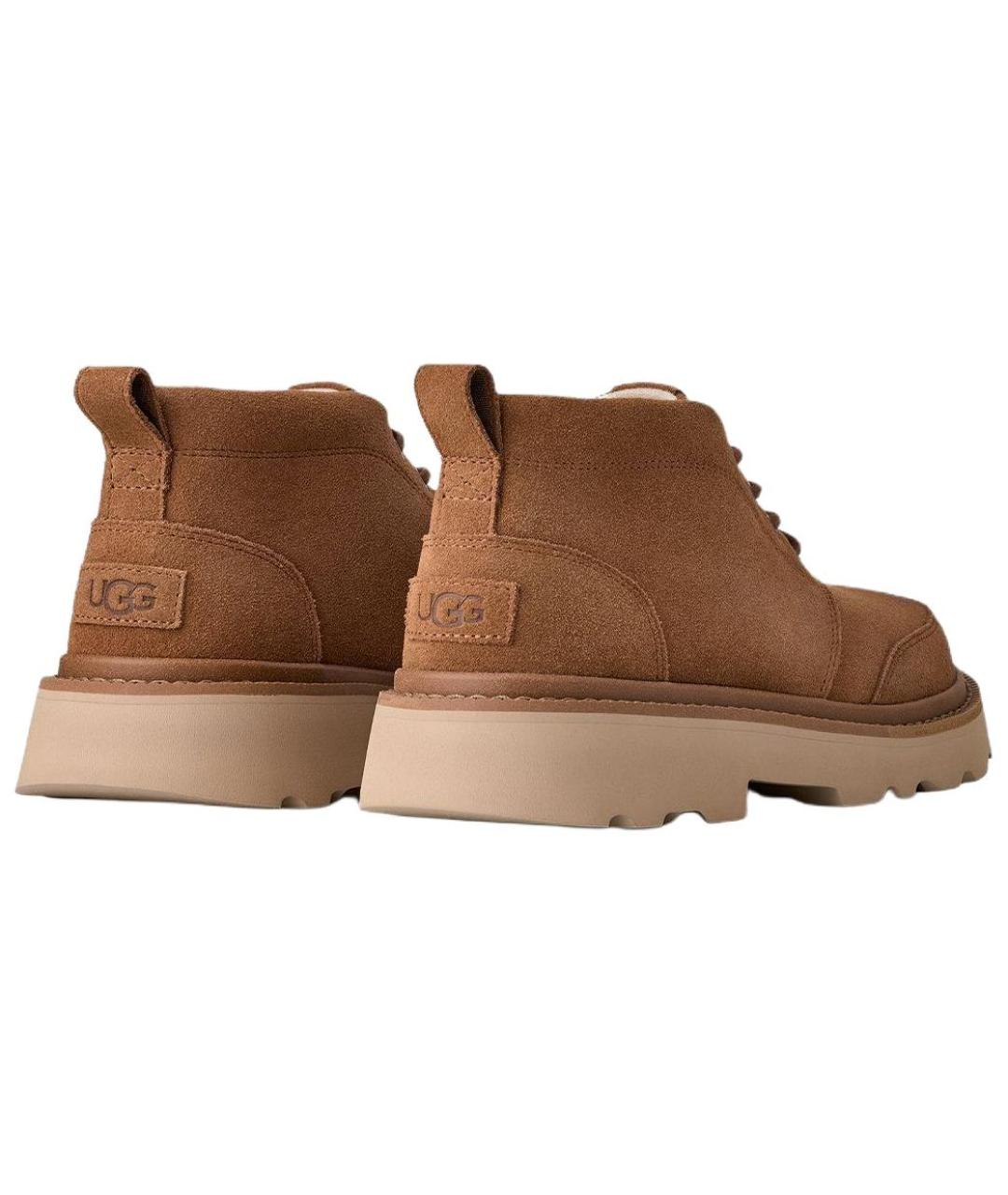 UGG AUSTRALIA Коричневые нубуковые высокие ботинки, фото 4