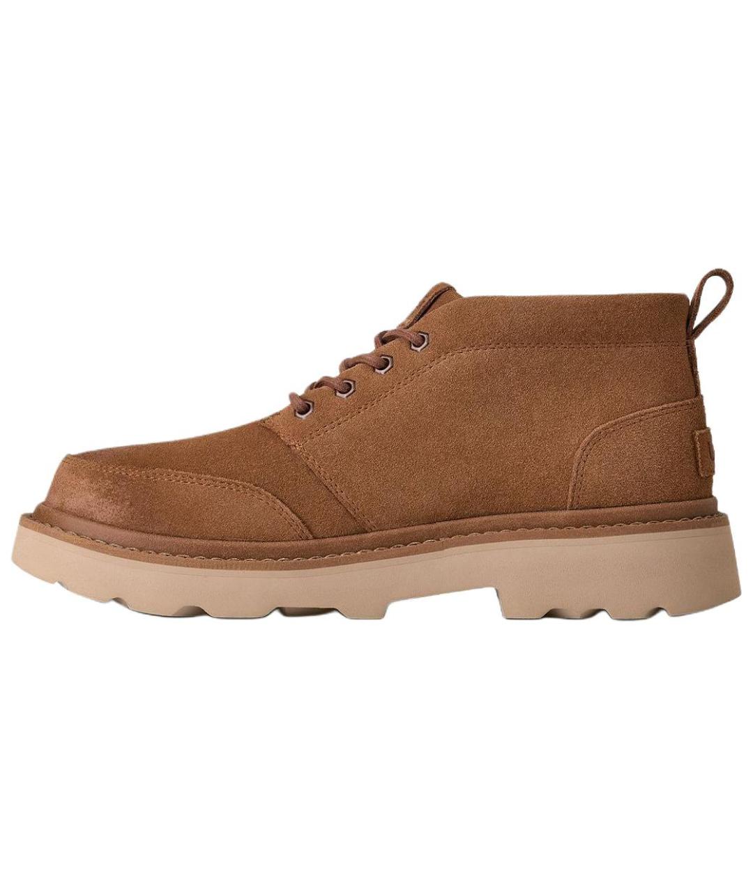 UGG AUSTRALIA Коричневые нубуковые высокие ботинки, фото 2