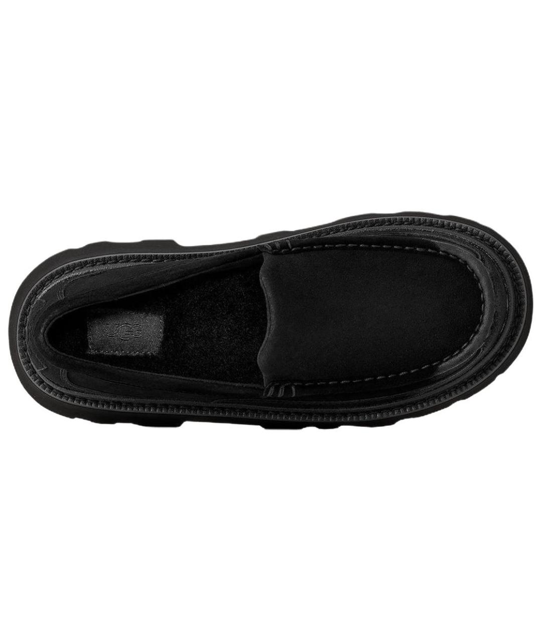 UGG AUSTRALIA Черные кожаные лоферы, фото 5