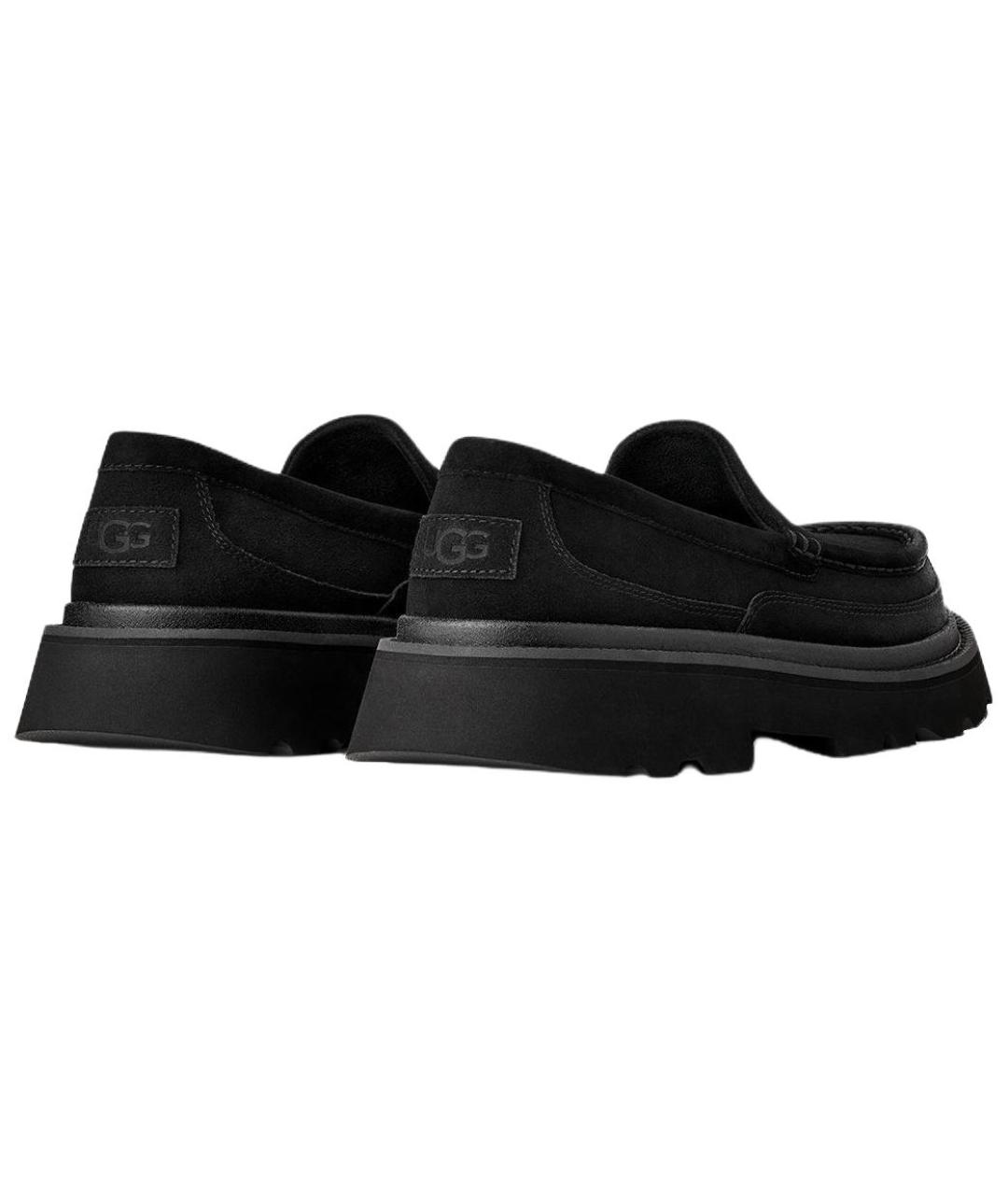UGG AUSTRALIA Черные кожаные лоферы, фото 4