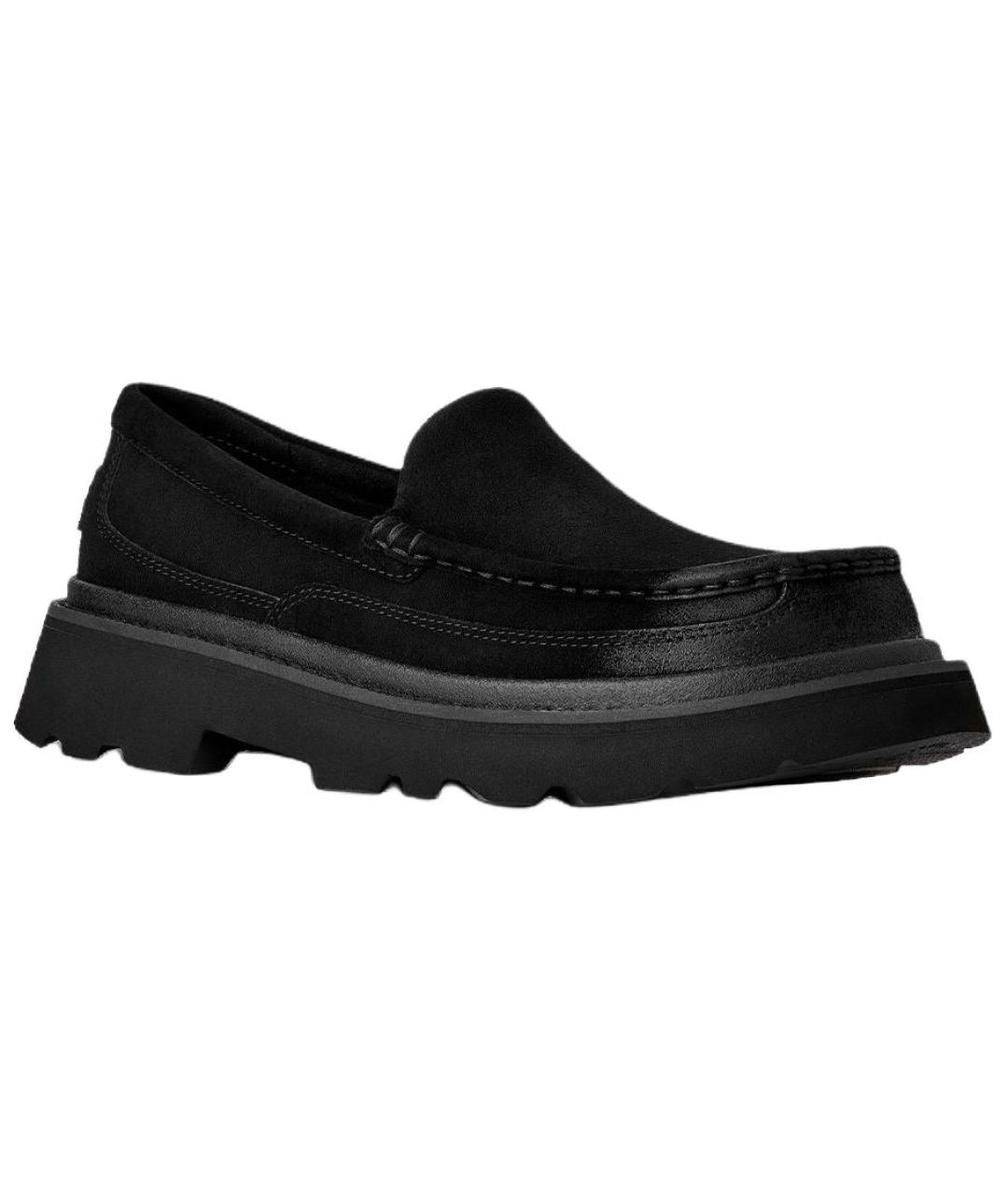 UGG AUSTRALIA Черные кожаные лоферы, фото 3