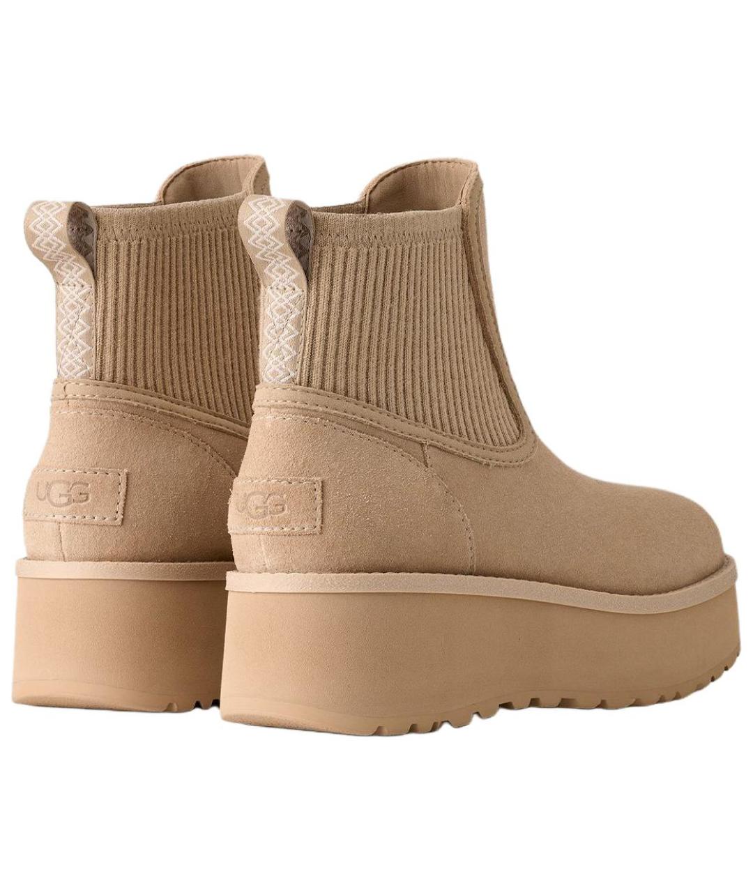 UGG AUSTRALIA Бежевые нубуковые сапоги, фото 4