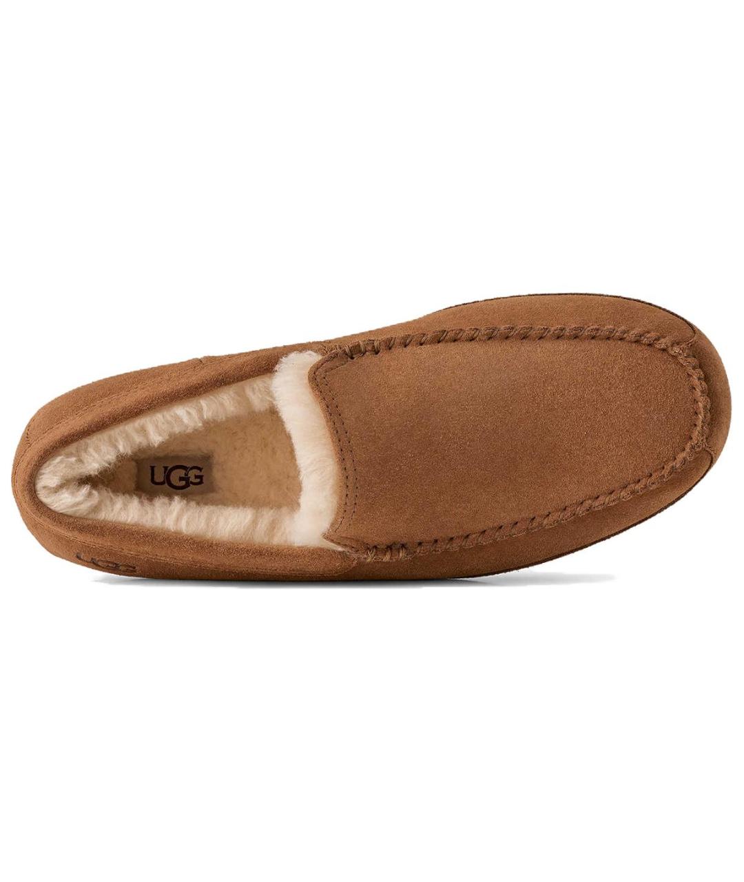 UGG AUSTRALIA Коричневые нубуковые лоферы, фото 4