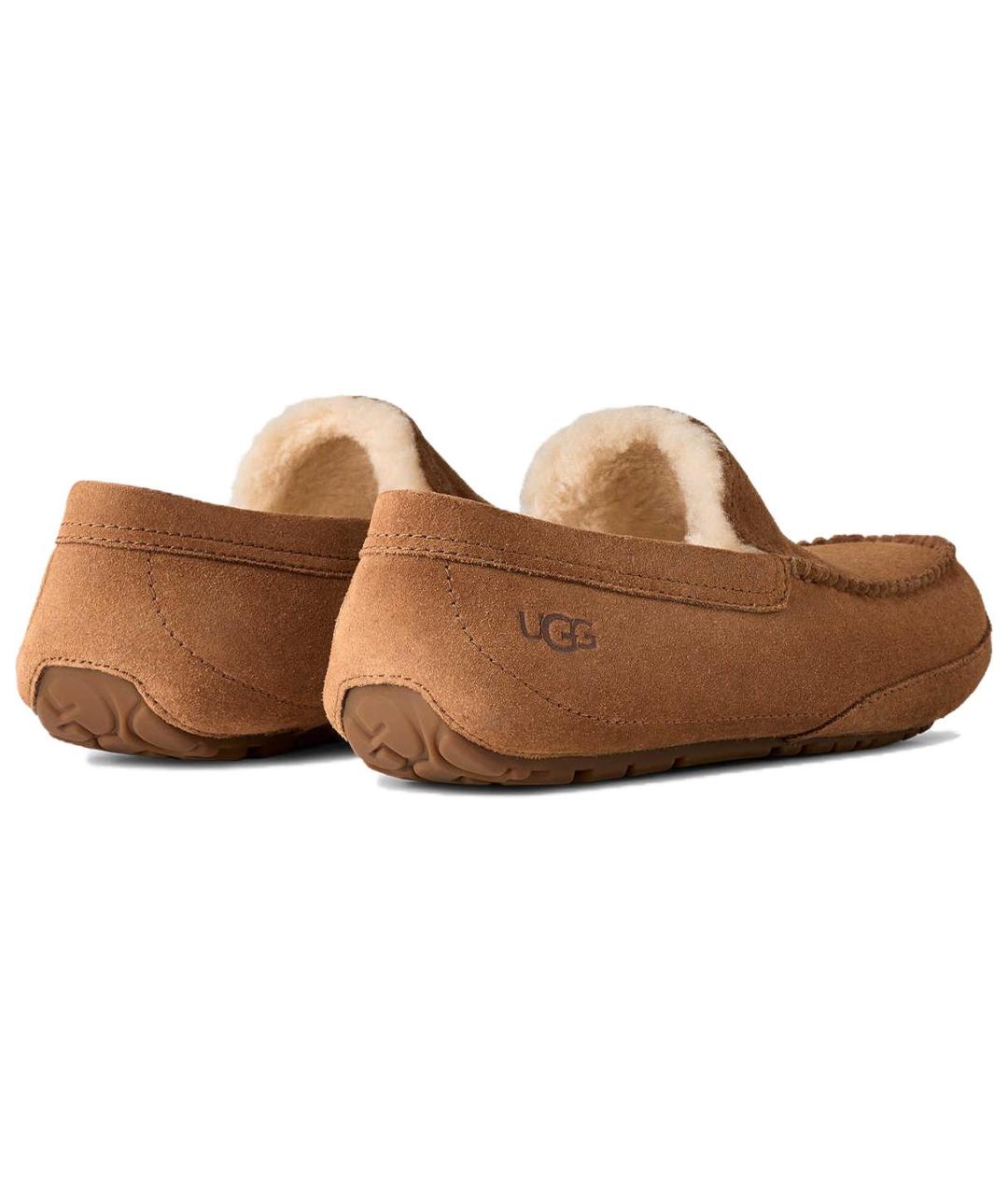 UGG AUSTRALIA Коричневые нубуковые лоферы, фото 3